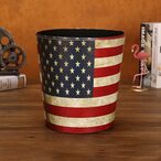 اشتري Jjone Vintage Leather Trash Can, Retro PU Waste Basket, Can Wastebin Dustbin Garbage Bin For Bathroom Bedroom Office (C-02) في الامارات