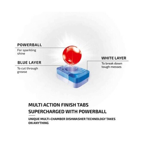 Buy Finish Powerball All In 1 Super Charged Dishwasher Tablets 42 Count Online Shop Cleaning Household On Carrefour Uae