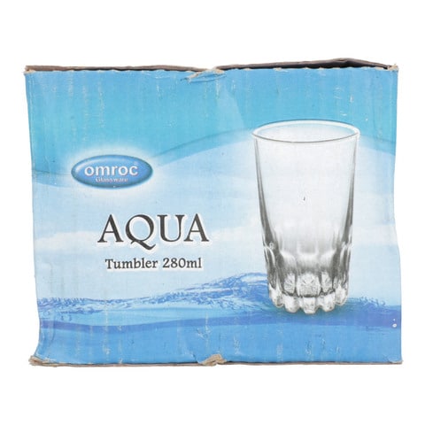 Omroc Glass Ware Aqua Tumbler 280ml 6 Pcs