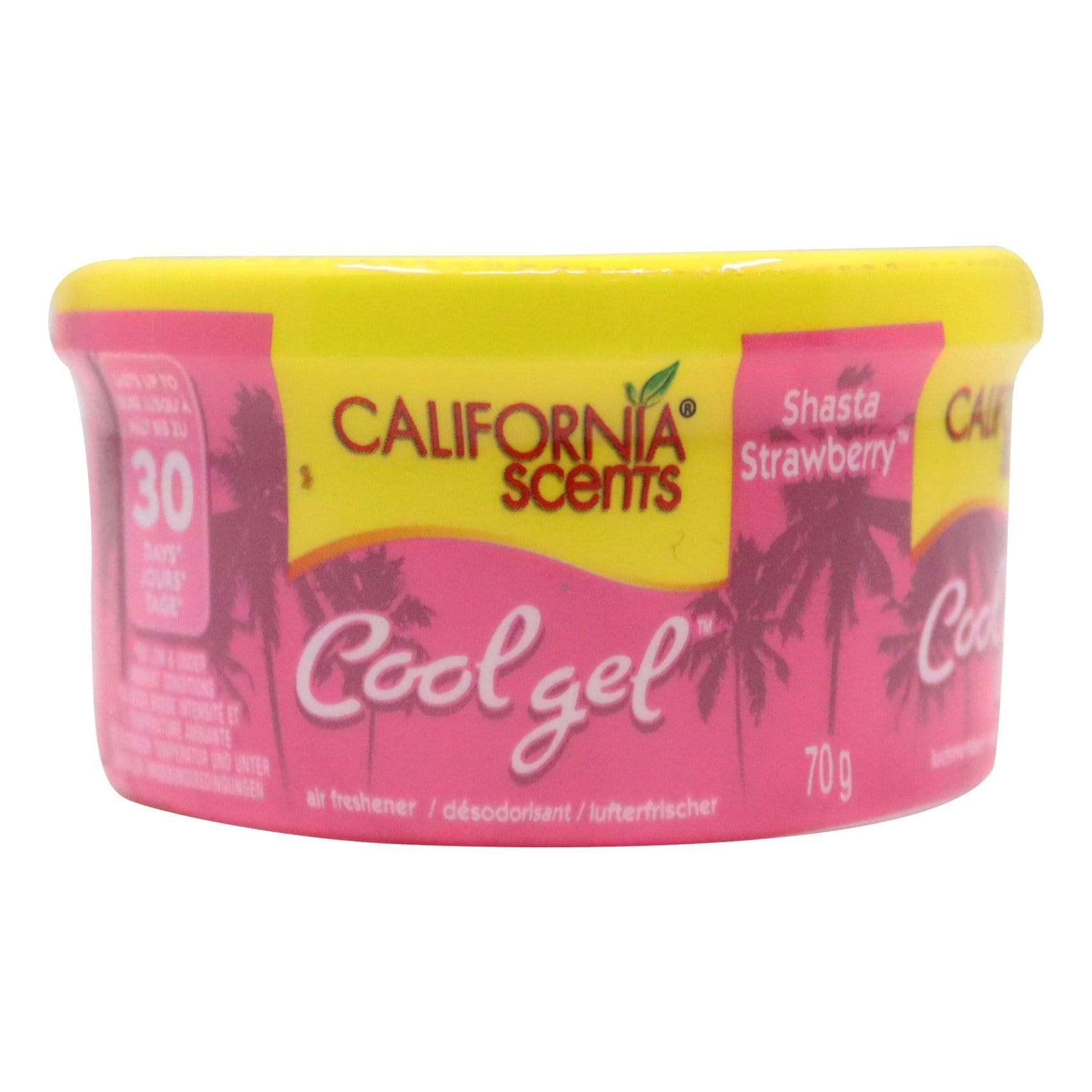 California Scents Car Scents Shasta Strawberry Cool Gel Air Freshener