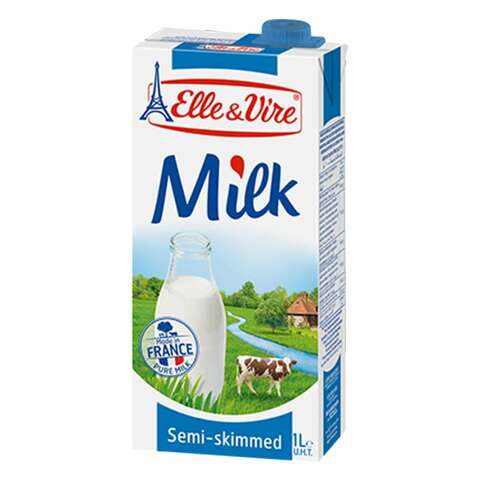 Elle &amp; Vire UHT Semi Skimmed Milk 1L