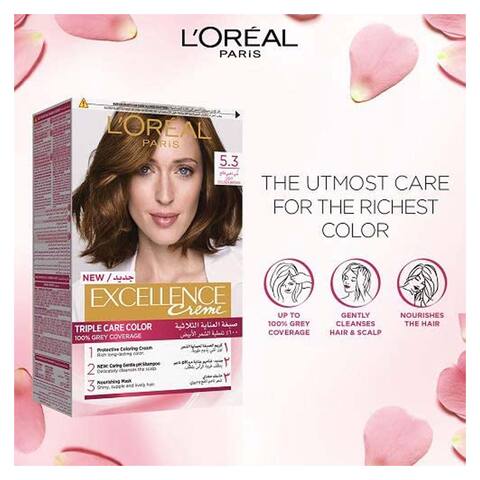 Buy L'Oreal Paris Excellence Creme Hair Color  Light Golden Brown  Online - Shop Beauty & Personal Care on Carrefour Egypt