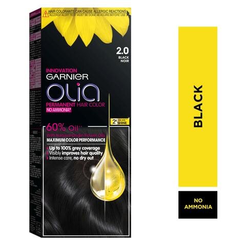 Buy Garnier Olia Ammonia Free Permanent Hair Colour 2 Black Diamond Online  - Shop Beauty & Personal Care on Carrefour UAE