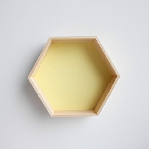 Generic Home Decor, Hexagon Shelf, Yellow