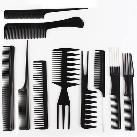 Buy 10pcs Hair Comb Set, Professional Salon Hair Styling Barber Combs Kit  for Men and Women Online - Shop Beauty & Personal Care on Carrefour UAE