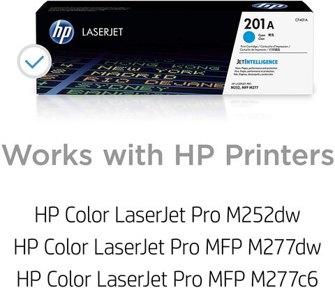HP 201A Laserjet Toner Cartridge, Cyan - Cf401A
