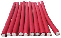 Generic 10 Pcs Hair Curlers Roll Stick Soft Sponge Hair Curling Roller Flex Silicone Magic Air Foam Roller Bendy Rod Hair Styling Tools (Red)