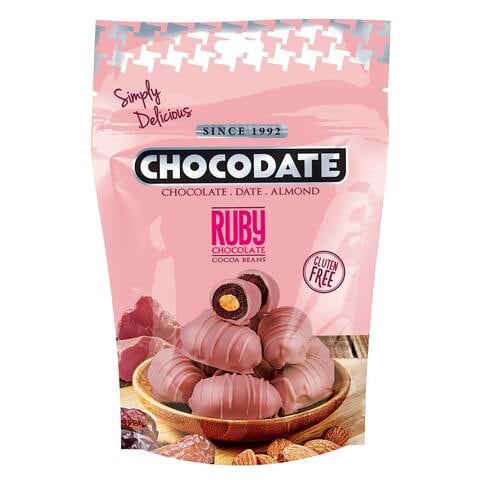 Chocodate Ruby Chocolate With Date And Almond 90g