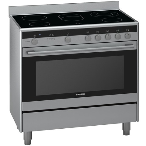 Siemens 5 Burners Electric Cooker And Oven HY738357M Silver 112L 90x60cm
