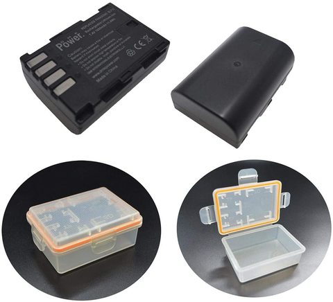 DMK Power BLF19 2 X Battery and 1 X Battery case for Panasonic DMW-BLF19 DMW-BLF19E DMC-GH5 DMC-GH3 DMC-GH3A DMC-GH3H DMC-GH4 DMC-GH4H