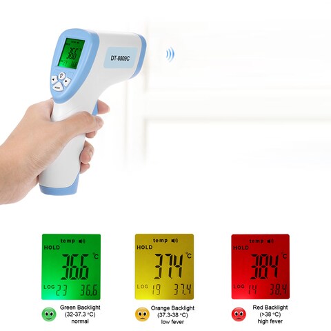 Digital LCD IR Infrared Thermometer Forehead Body Surface Temperature