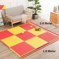 Uujuly Baby Play Mat, 9Pcs 60*60cm Non-Slip Kids Crawling Mat, Thicken Foam Mat, Soft Floor Foam Puzzle Mat, Interlocking Floors Tiles Used For Kindergarten Yoga Room Bedroom Living Room