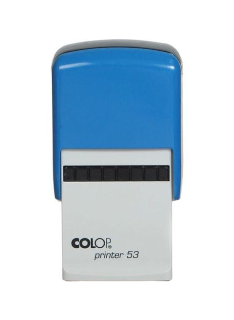 Colop Rectangle Stamp Blue/Grey