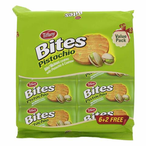 Tiffany Nutty Bites Pistachio Biscuits 90g x Pack of 8