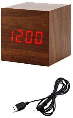 Buy Other Modern Square Wood Wooden Red Light Led Display Sound Activated Digital Alarm Clock Thermometer Ap Brown Color Ec01k Online Shop Home Garden On Carrefour Uae