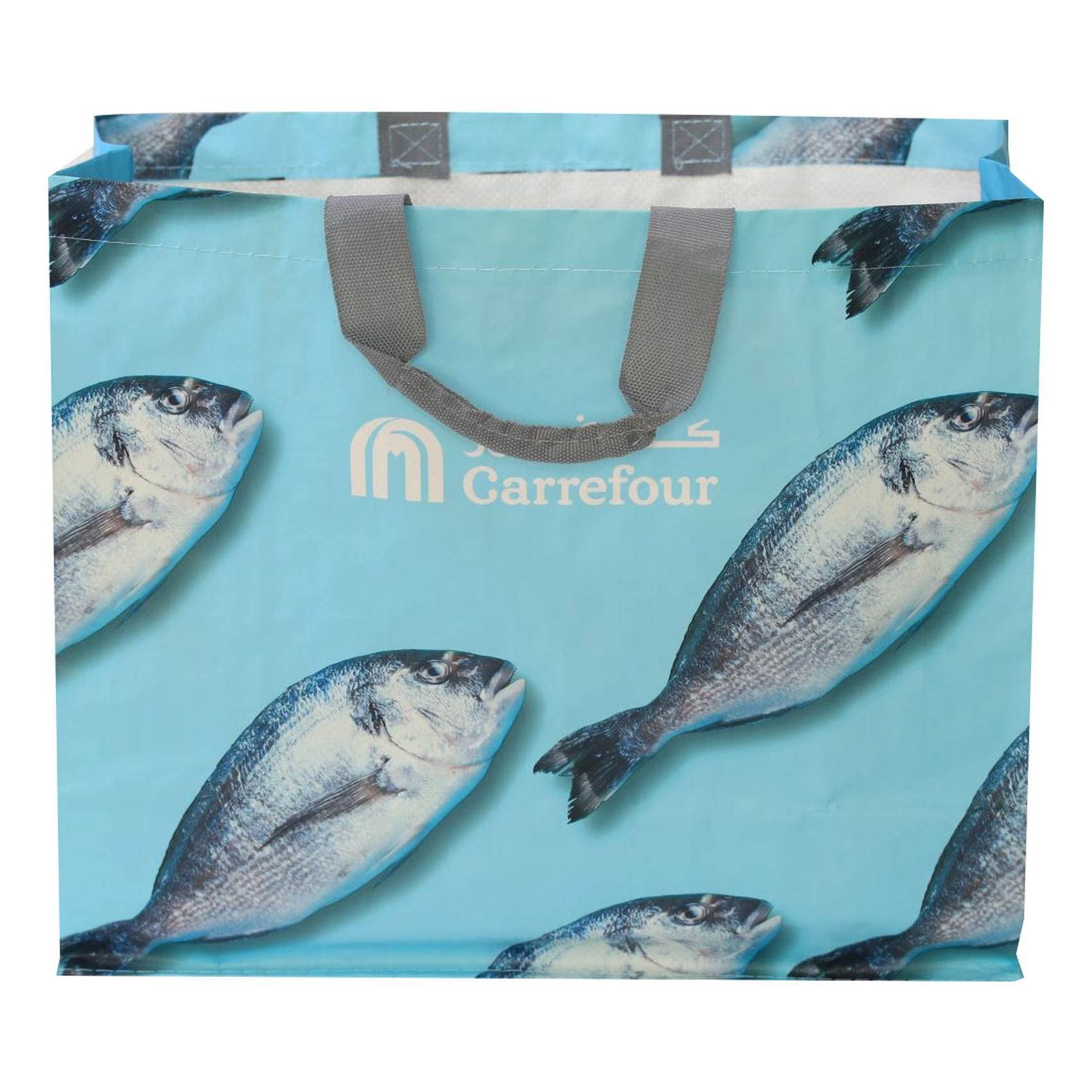 Buy Carrefour Fish Printed Shopping Bag Blue And Silver Online - Shop Home  & Garden on Carrefour UAE