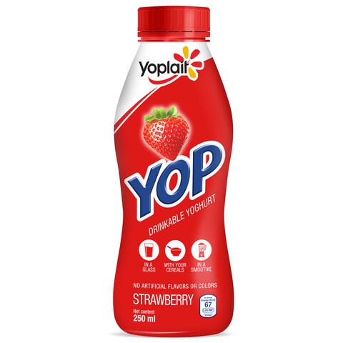 Yoplait Yop Strawberry Drinkable Yogurt 250ml