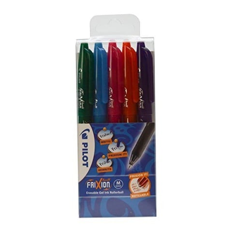 Pilot Frixion Erasable Roller Pens Multicolour 0.5mm 5 PCS