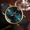 AFRA TRITON GENTS WATCH ROSE GOLD CASE BLUE DIAL BLACK LEATHER