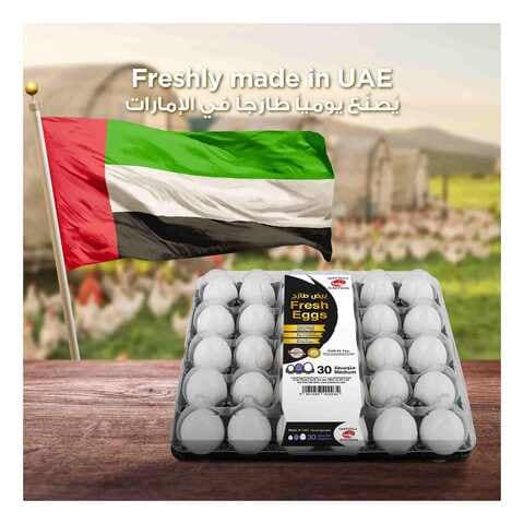 Al Ain Farms Fresh Medium White Eggs 30 PCS