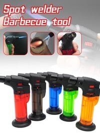 Lavish [ 1- Unit ] Windproof Refillable Lighter Butane Inflatable Torch Fuel Jet Blue Flame Lighters For Cigar Outdoor Bbq UnfilLED Accessories
