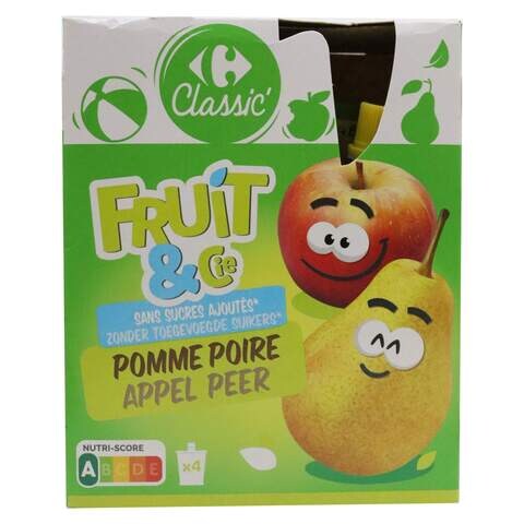 Fruit & Cie Compotes de pommes - CARREFOUR CLASSIC' - 360 g (4 x 90 g)