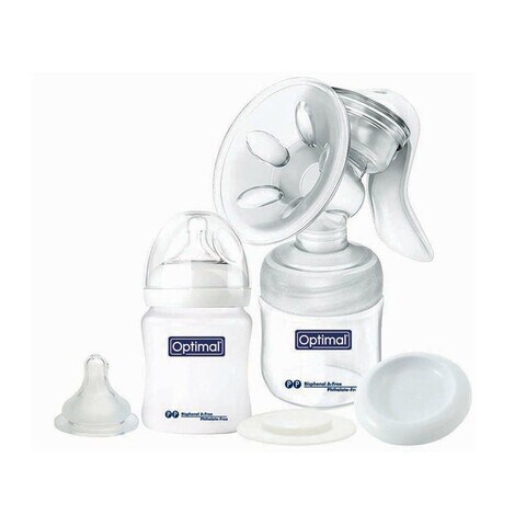 Optimal Natural-Fit Manual Breast Pump 0m+ 120ml&times;2