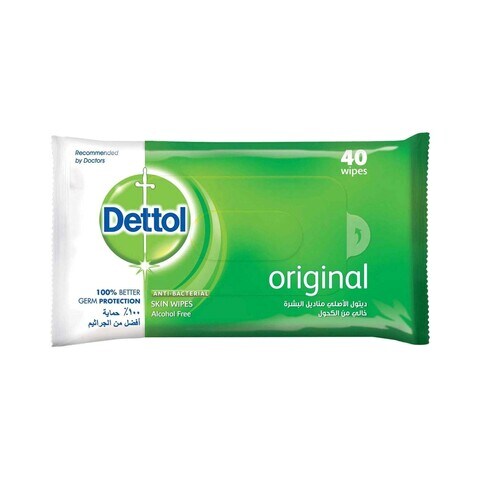 Dettol Original Antibacterial Skin Wipes 40 count