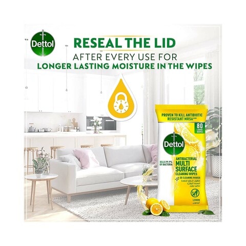 Dettol Citrus Multi Surface Cleaning 80 Wipes