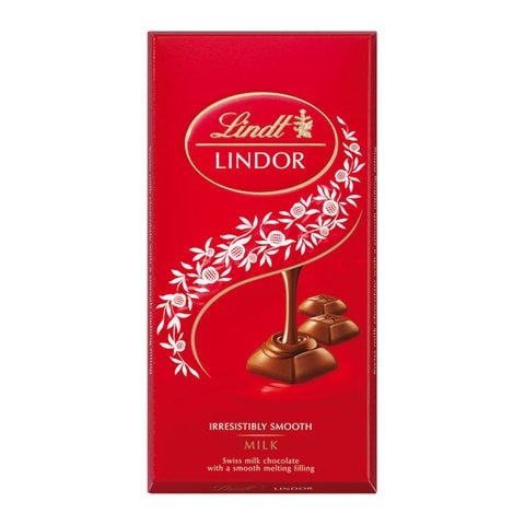 Lindt Lindor Swiss Milk Chocolate With a Smooth Melting Filling 100g