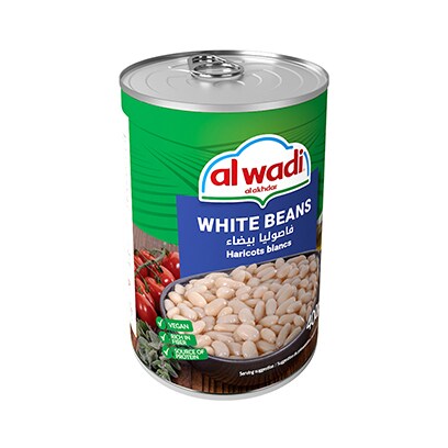 Al Wadi Al Akhdar White Beans, In Brine 400GR