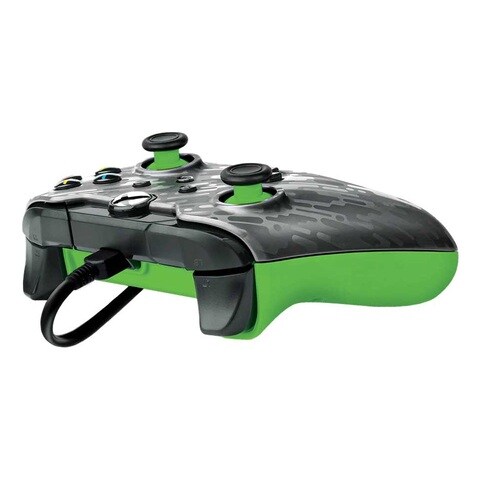 Green wired online xbox one controller