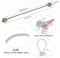 Sky-Touch 1 Pair Magnetic Curtain Tiebacks Magnetic Curtain Straps Strong Magnetic Curtain Buckle For Home Office, Beige