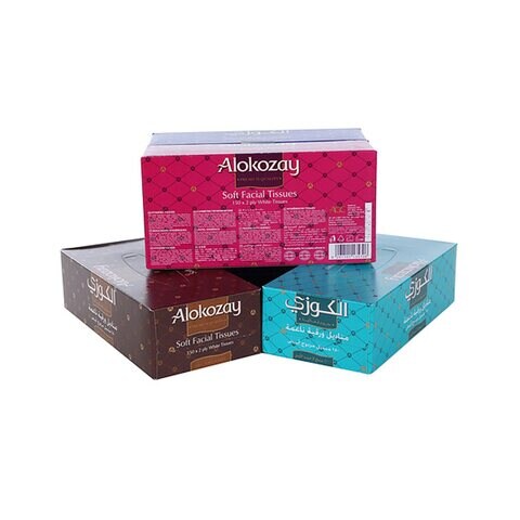 Alokozay Soft Facial Tissue 150 Sheets Pack of 5