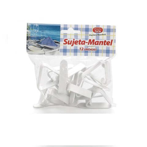 Plastic Forte Set Of 12 Tablecloth Clips
