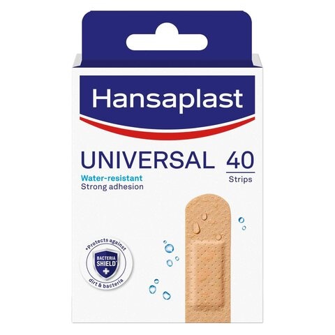 Hansaplast Universal Plasters Water-Resistant And Strong Adhesion Strips 40 PCS