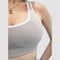 Kidwala 2 Pieces Pulse Set - High Waisted Leggings with Sports Round neck Bra Shoulder Strap Workout Gym Yoga Sleeveless Outfit for Women (Large, Grey)