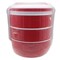 Pito 3 Apartment Round Tiffin Box Red