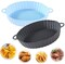 Generic Air Fryer Silicone Pot, 2Pcs Air Fryer Silicone Liners Round Food Safe Reusable Non-Stick Easy Cleaning Basket For Oven, Replacement For Parchment Liner Paper