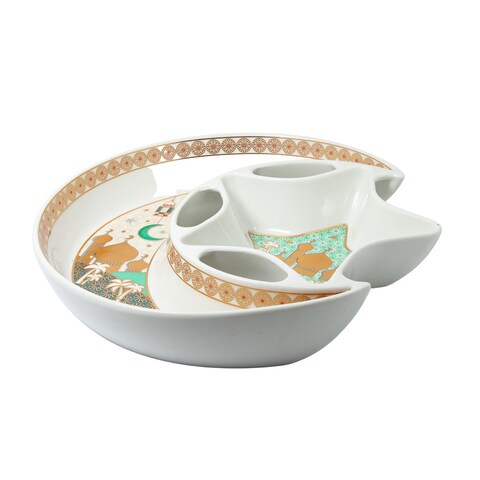 lihan-ceramic-moon-medium-plate-with-design-white-gold(S)