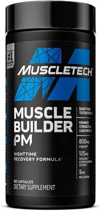 Muscletech Muscle Builder Pm, Nighttime Post Workout Recovery Formula, 90 Count