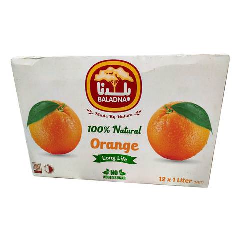 Baladna Long Life Orange Juice 1Lx12&#39;s