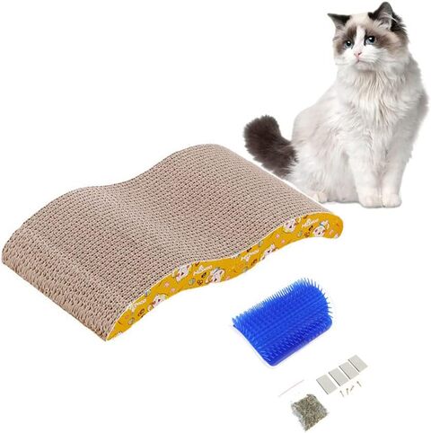 Cardboard Scratcher Cat Mat Scratching Pad Ball Toy Activity Board  CatCentre®