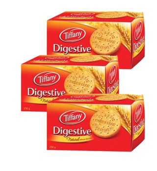 Tiffany Digestive Biscuits 250g x Pack of 3