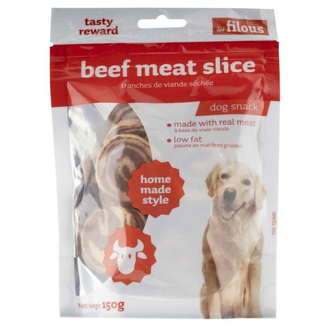Les Filous Beef Meat Slice Dog Snack 150g