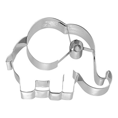 Generic Cookie Cutter Elephant, One Size, Silver