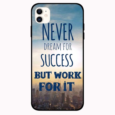 Theodor - Apple iPhone 12 6.1 inch Case Never Dreams For Success Flexible Silicone
