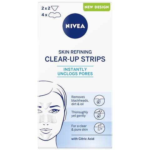 NIVEA Face Strips Skin Refining Clear-Up Citrid Acid 6 PCS