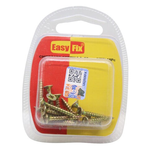 Easy Fix Chipboard Board Screw 3.5x25mm 18 Pieces
