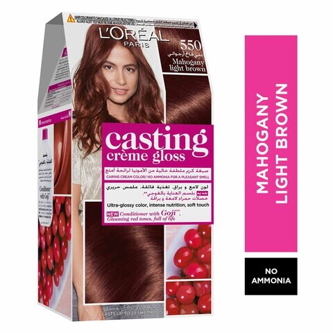 Buy L'Oreal Paris Casting Creme Gloss 550 Mahogany Light Brown Online -  Shop Beauty & Personal Care on Carrefour UAE